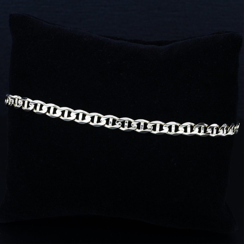 14k Yellow Gold Mariner Link Anklet - 11.5"